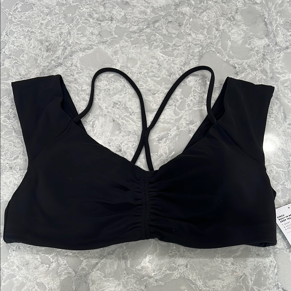 Athleta cinch built in bra crop